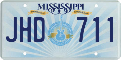 MS license plate JHD711