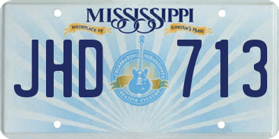MS license plate JHD713