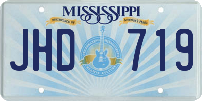 MS license plate JHD719