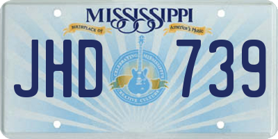 MS license plate JHD739