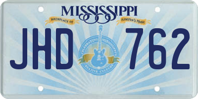 MS license plate JHD762