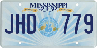 MS license plate JHD779