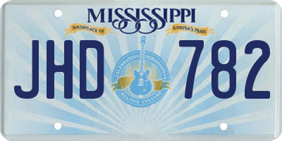 MS license plate JHD782