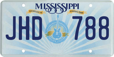 MS license plate JHD788