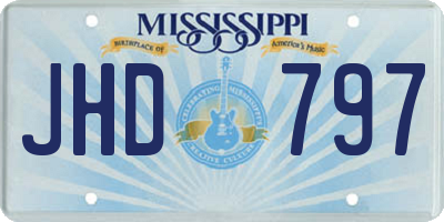 MS license plate JHD797