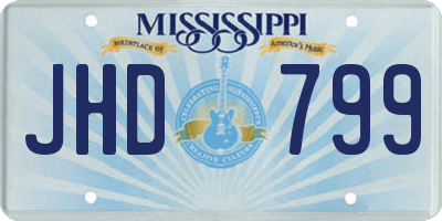 MS license plate JHD799