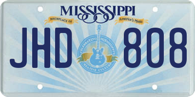 MS license plate JHD808