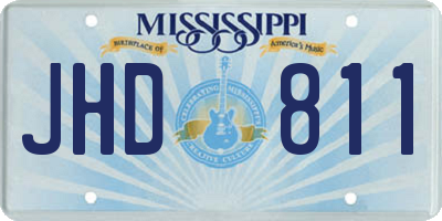 MS license plate JHD811