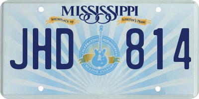 MS license plate JHD814