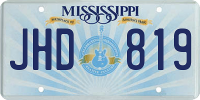 MS license plate JHD819