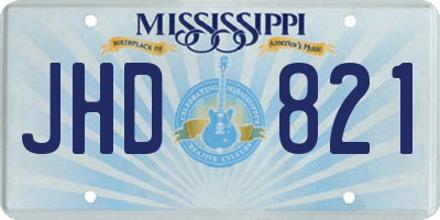MS license plate JHD821