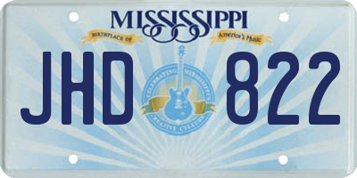 MS license plate JHD822