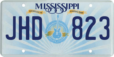 MS license plate JHD823