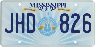 MS license plate JHD826