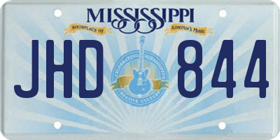 MS license plate JHD844