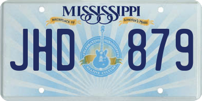 MS license plate JHD879