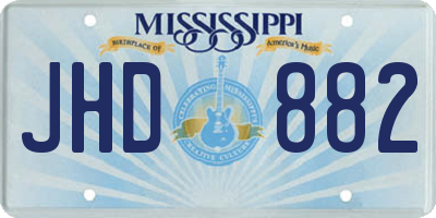 MS license plate JHD882
