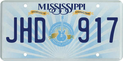MS license plate JHD917
