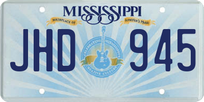 MS license plate JHD945