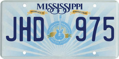 MS license plate JHD975