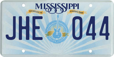 MS license plate JHE044