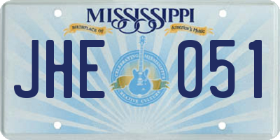 MS license plate JHE051
