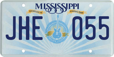 MS license plate JHE055