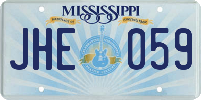 MS license plate JHE059