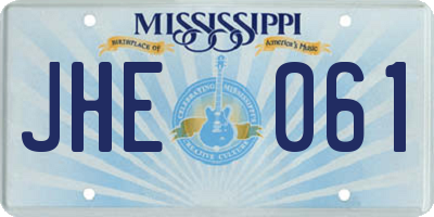 MS license plate JHE061