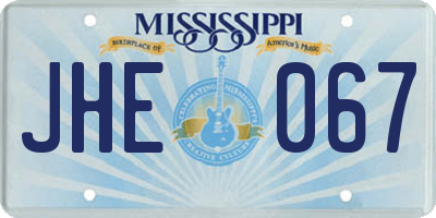 MS license plate JHE067
