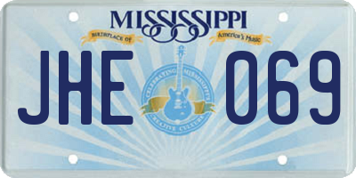 MS license plate JHE069
