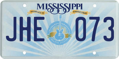 MS license plate JHE073