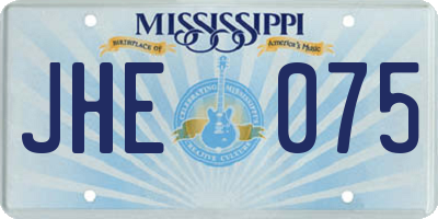 MS license plate JHE075