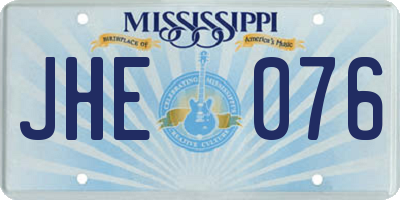 MS license plate JHE076