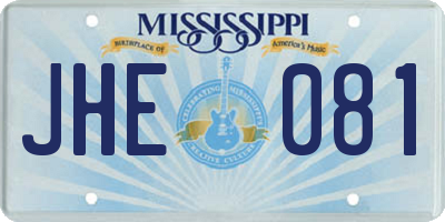 MS license plate JHE081