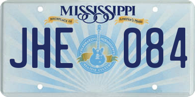 MS license plate JHE084