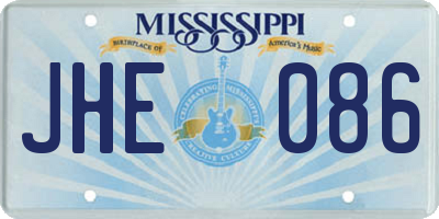MS license plate JHE086