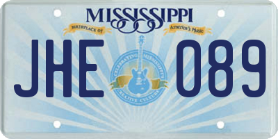 MS license plate JHE089