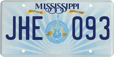 MS license plate JHE093