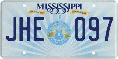 MS license plate JHE097