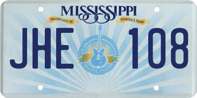 MS license plate JHE108