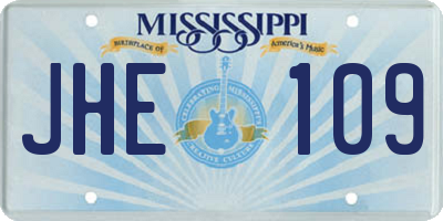 MS license plate JHE109