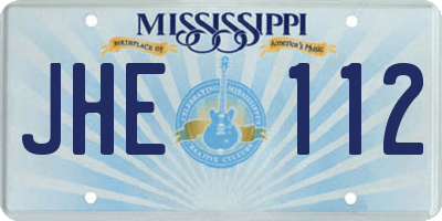 MS license plate JHE112