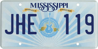 MS license plate JHE119