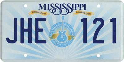MS license plate JHE121