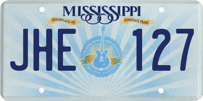 MS license plate JHE127