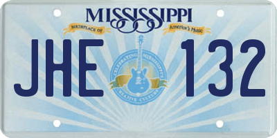 MS license plate JHE132