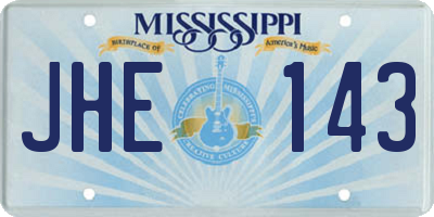 MS license plate JHE143