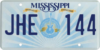MS license plate JHE144