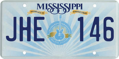 MS license plate JHE146